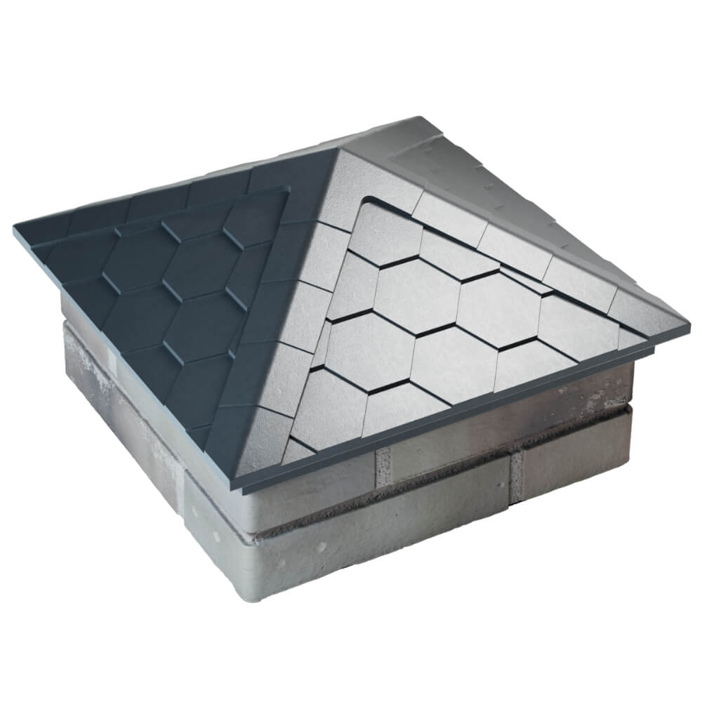 Колпак Zking Эверест Серый на столб 1.5х1.5 кирпича (390х390мм) в Шахтах фото