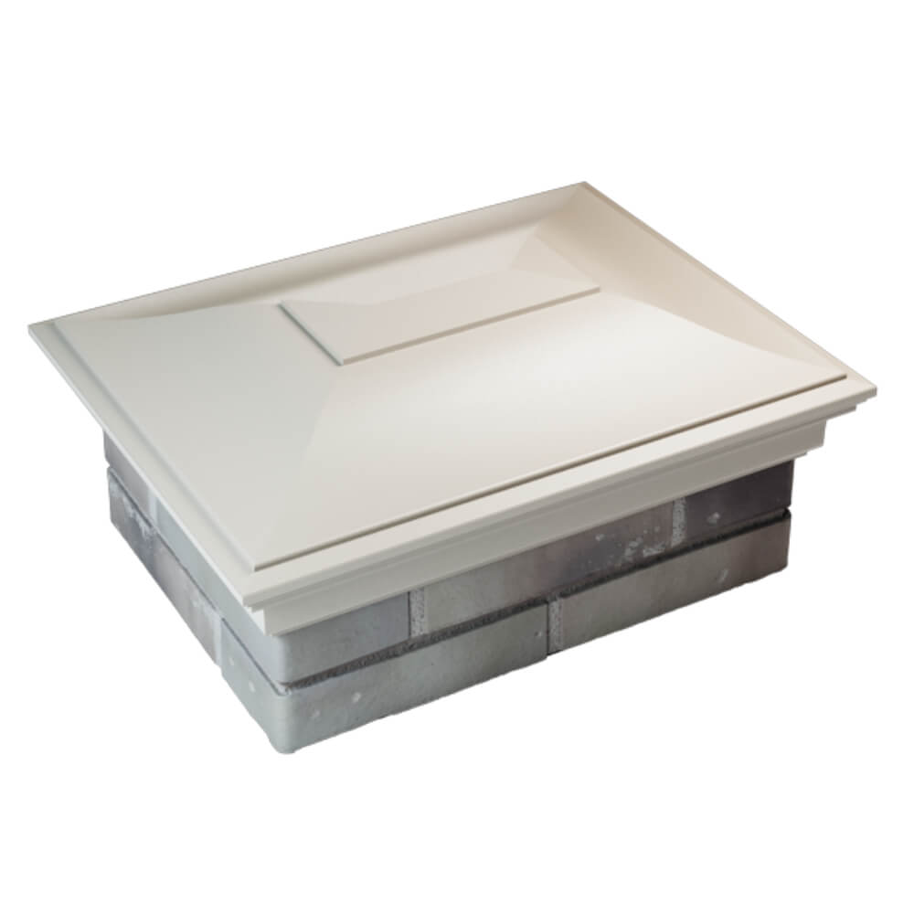 Колпак Zking Монблан Бежевый на столб 2х1.5 кирпича (515х385мм) Шахты фото