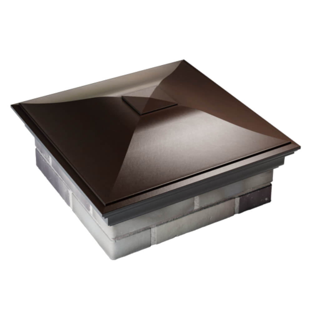 Колпак Zking Монблан Коричневый на столб 2х2 кирпича (515х515мм) Шахты фото