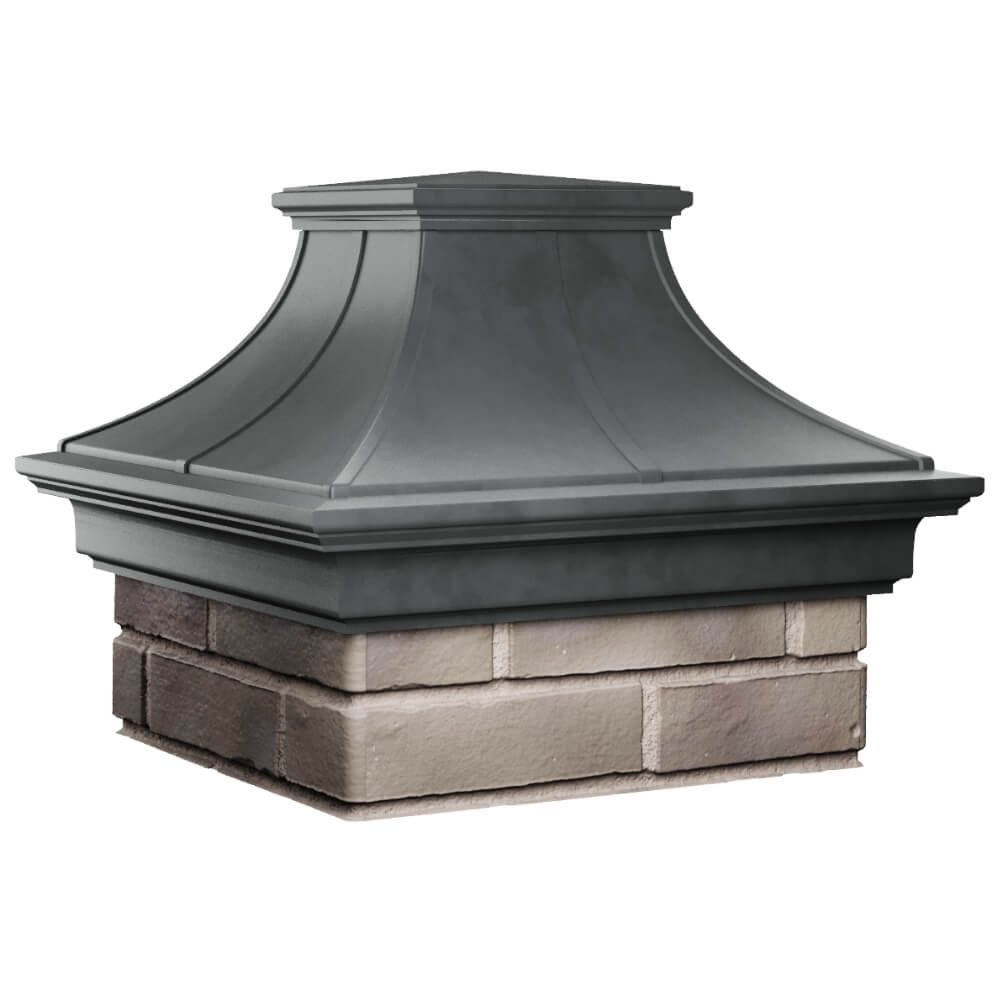 Колпак Zking Монблан Премиум Серый на столб 1.5х1.5 кирпича (385х385мм) в Шахтах фото
