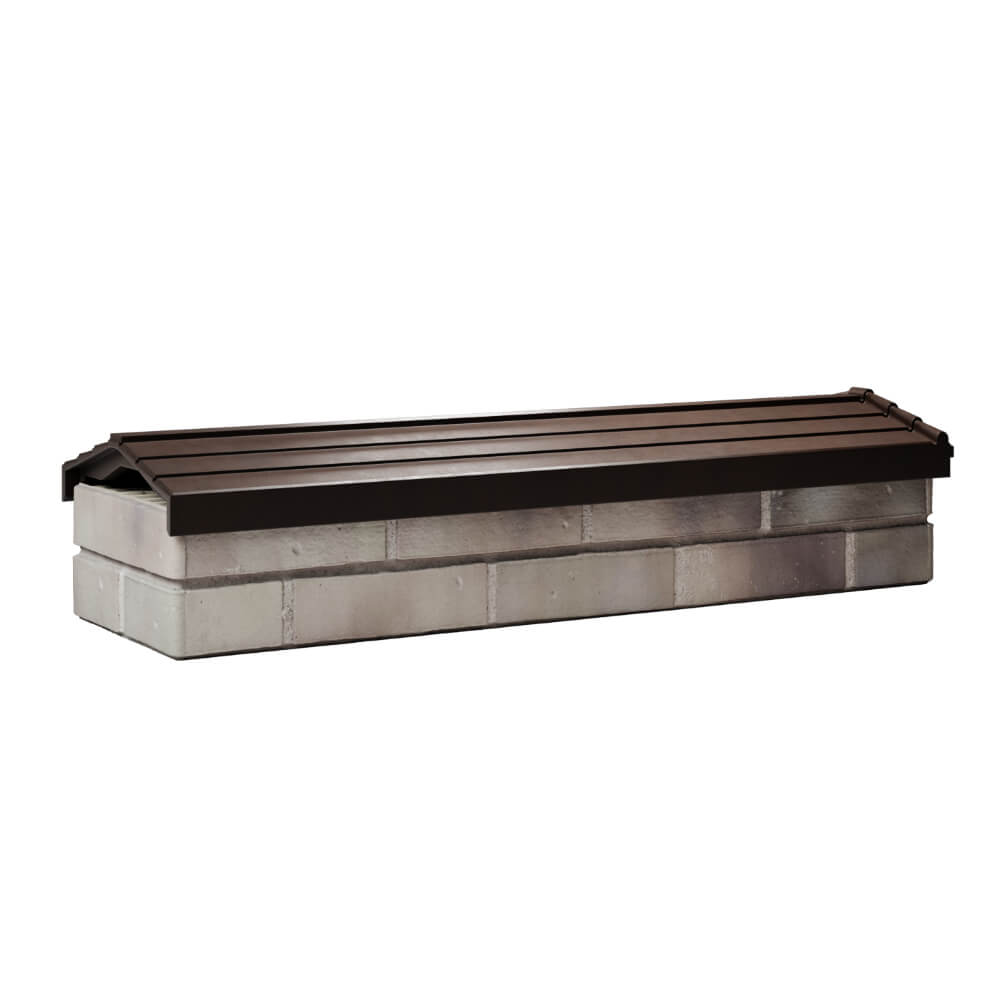 Парапет Zking Бона ХайТек Коричневый посадка на 0.5 кирпича (130мм) Шахты фото