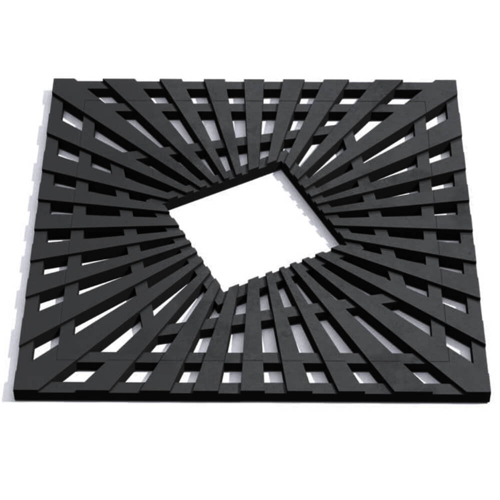 Приствольная решетка для дерева ZKING ATMOSPHERE 1.2х1.2м Черная Шахты фото