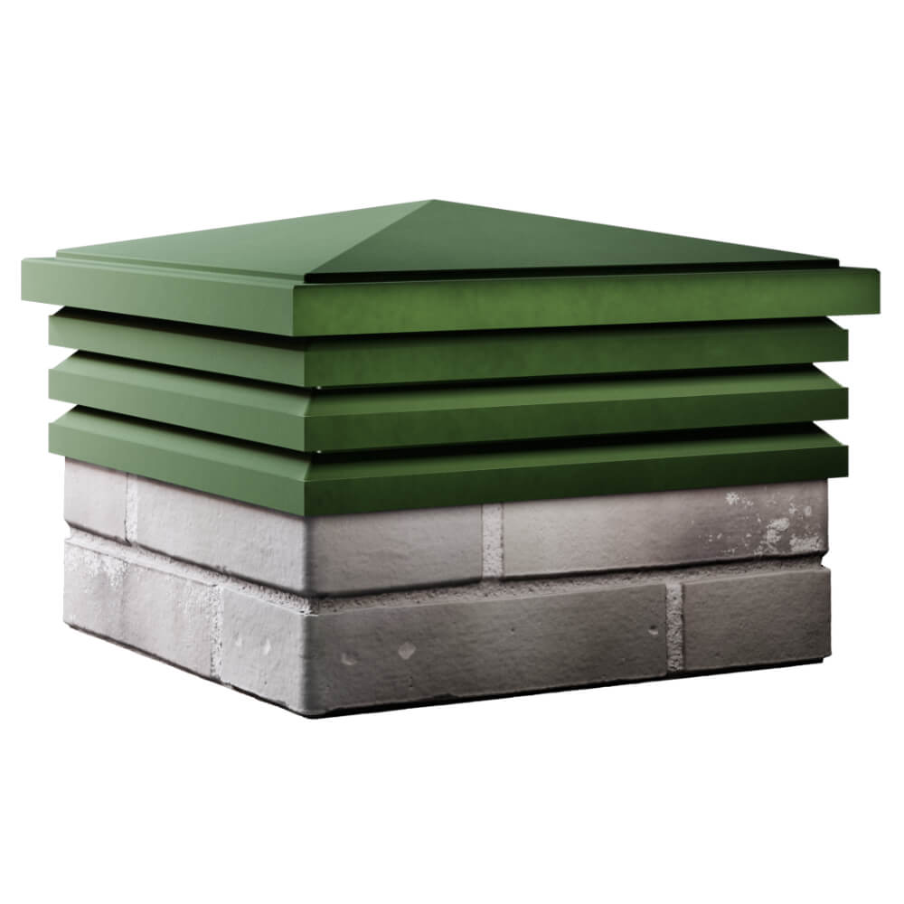 Колпак Zking Бона ХайТек Зеленый на столб 1.5х1.5 кирпича (385х385мм) в Шахтах фото