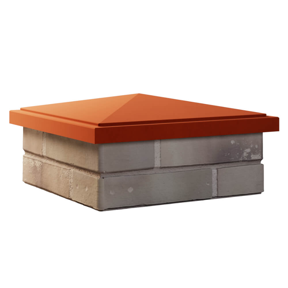 Колпак Zking БонаМоно Красный на столб 1.5х1.5 кирпича (385х385, 400х400мм) в Шахтах фото