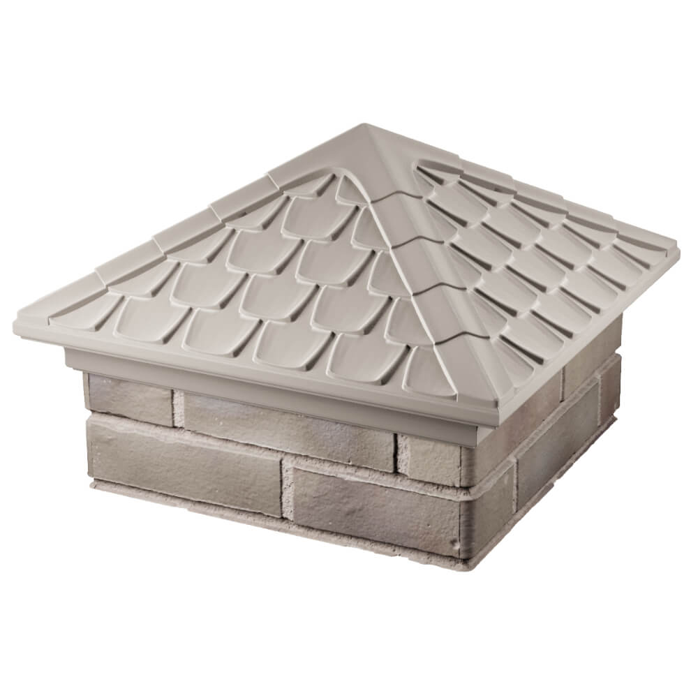 Колпак Zking Эльбрус Бежевый на столб 1.5х1.5 кирпича (385х385мм) в Шахтах фото