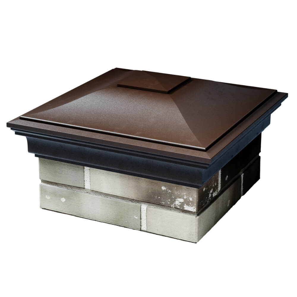 Колпак Zking Монблан Коричневый на столб 1.5х1.5 кирпича (385х385мм) в Шахтах фото