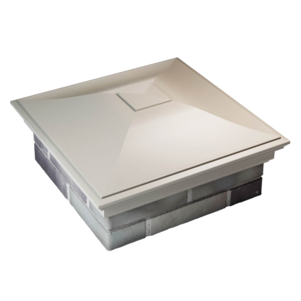 Колпак Zking Монблан Бежевый на столб 2х2 кирпича (515х515мм) Шахты фото