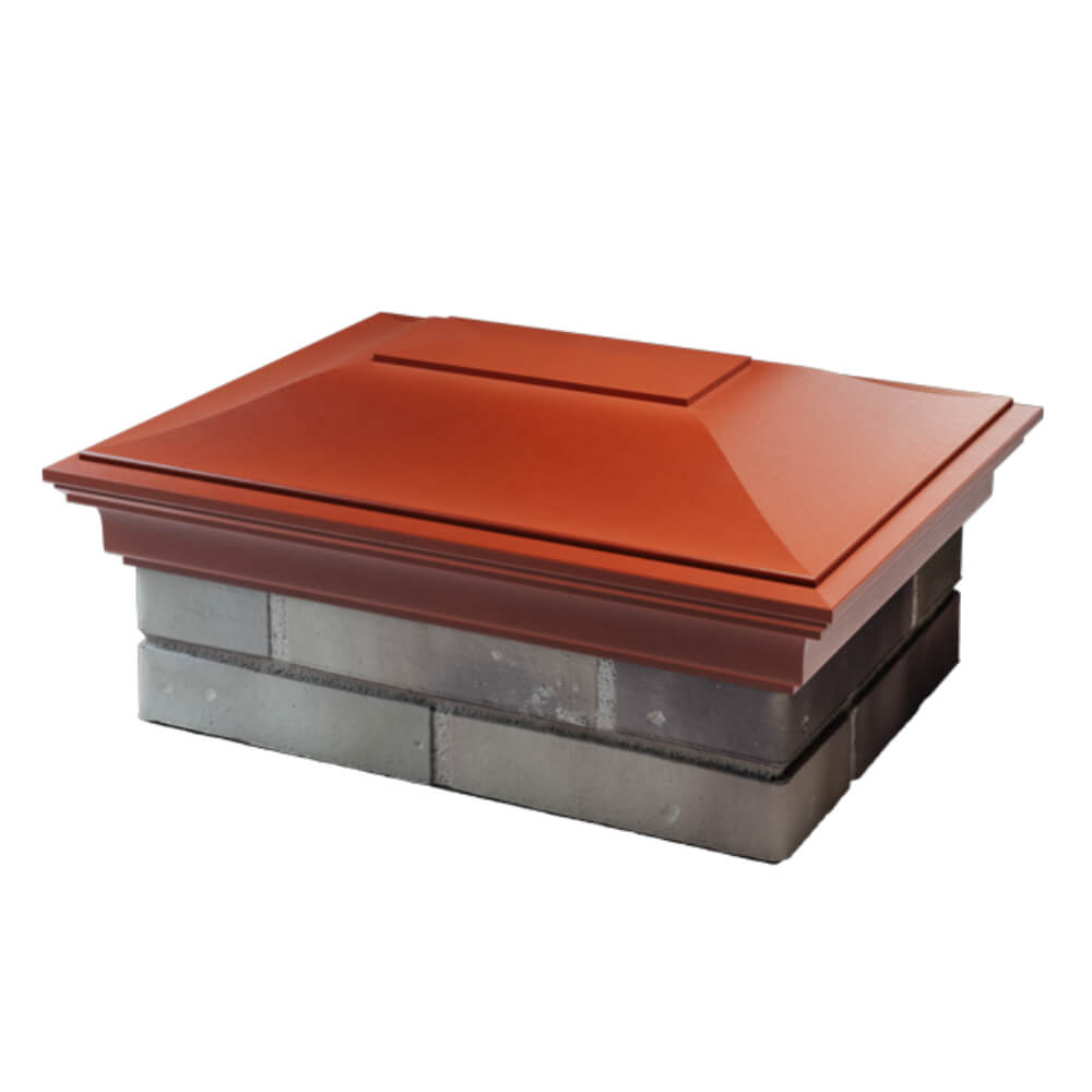 Колпак Zking Монблан Красный на столб 2х1.5 кирпича (515х385мм) в Шахтах фото