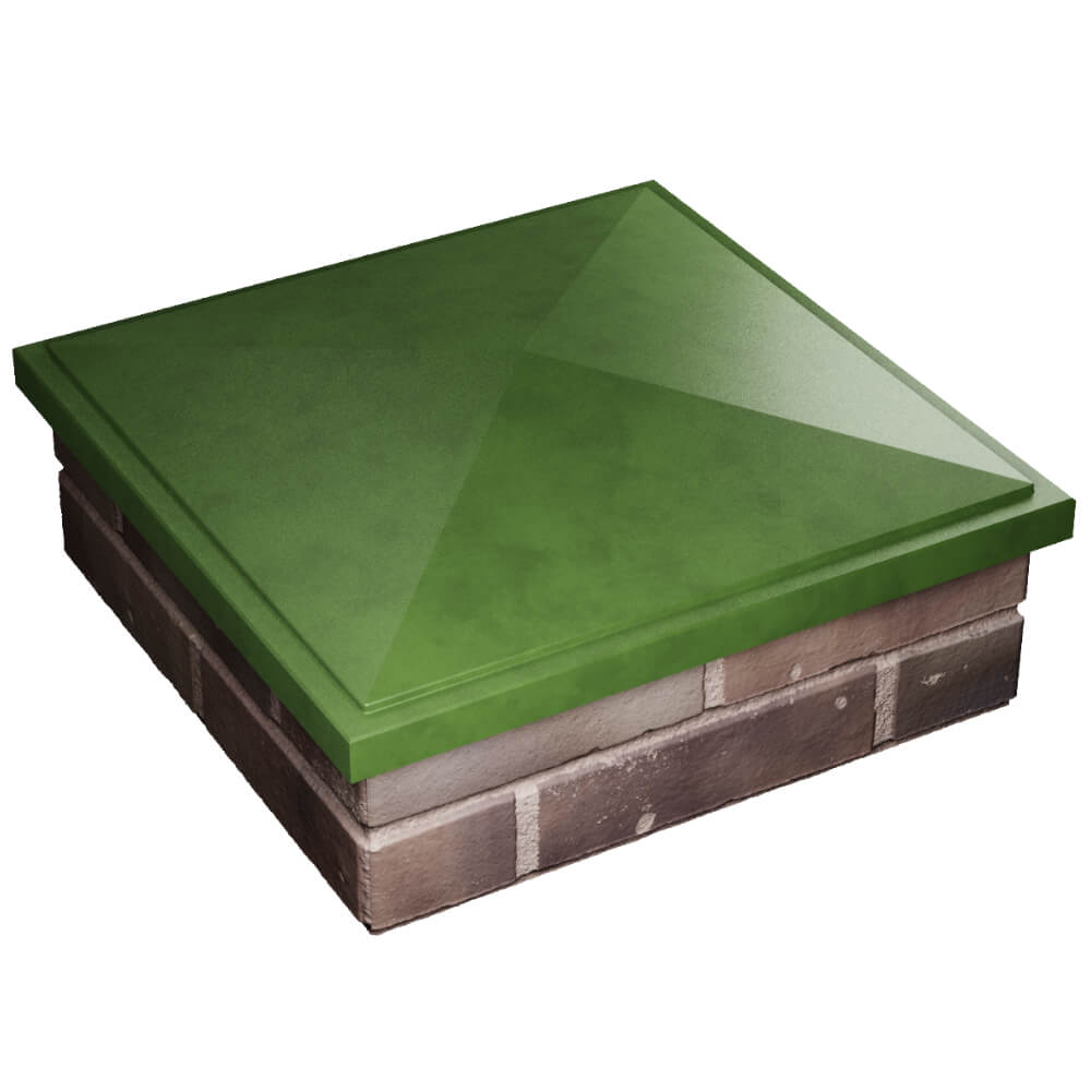 Колпак Zking БонаМоно Зеленый на столб 2х2 кирпича (515х515, 530х530мм) в Шахтах фото