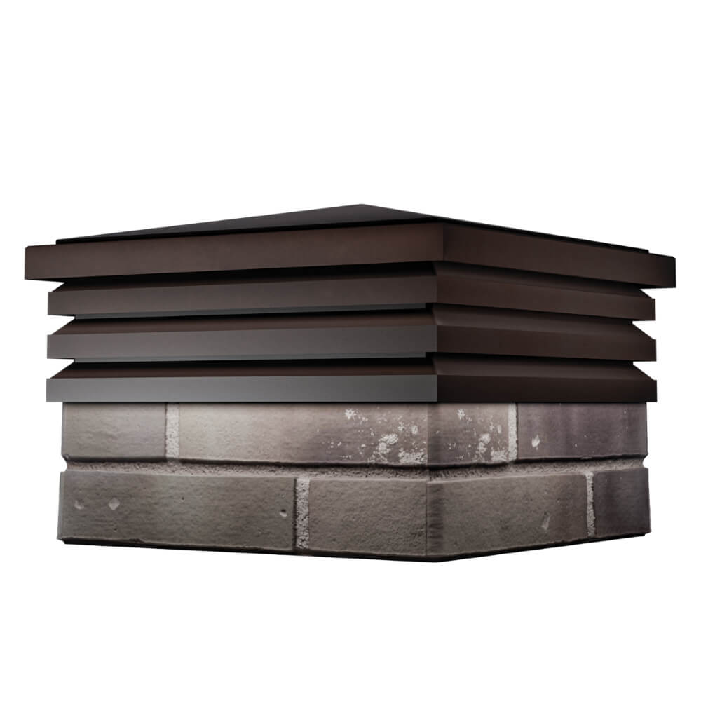 Колпак Zking Бона ХайТек Коричневый на столб 1.5х1.5 кирпича (385х385мм) в Шахтах фото