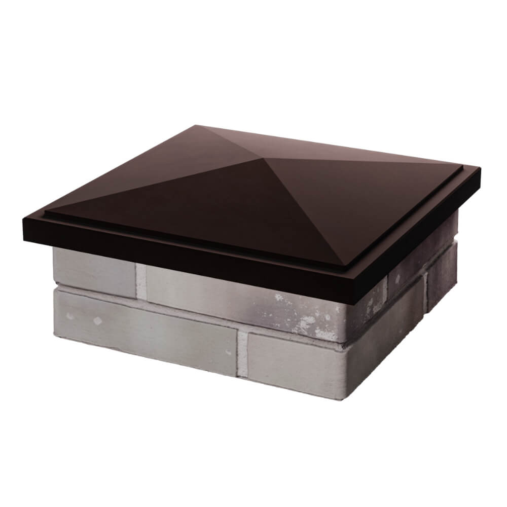 Колпак Zking БонаМоно Коричневый на столб 1.5х1.5 кирпича (385х385, 400х400мм) в Шахтах фото