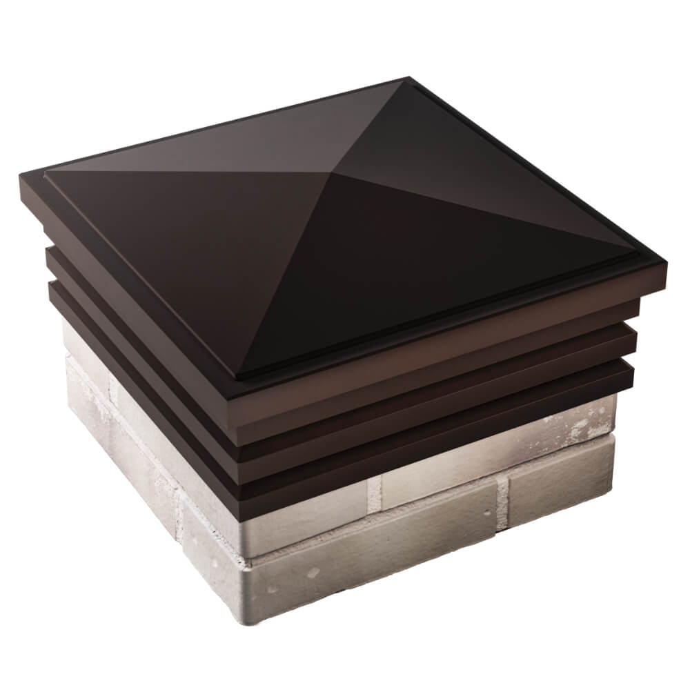 Колпак Zking Бона ХайТек Коричневый на столб 1.5х1.5 кирпича (385х385мм) в Шахтах фото