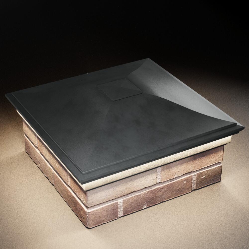 Колпак Zking Монблан Серый на столб 2х2 кирпича (515х515мм) c подсветкой в Шахтах фото