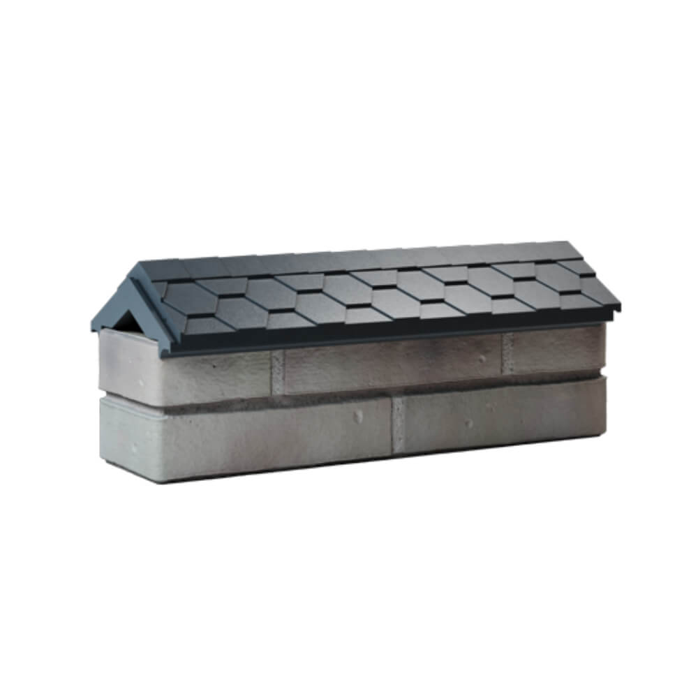 Парапет Zking Эверест Серый с посадкой на 0.5 кирпича (130мм) Шахты фото