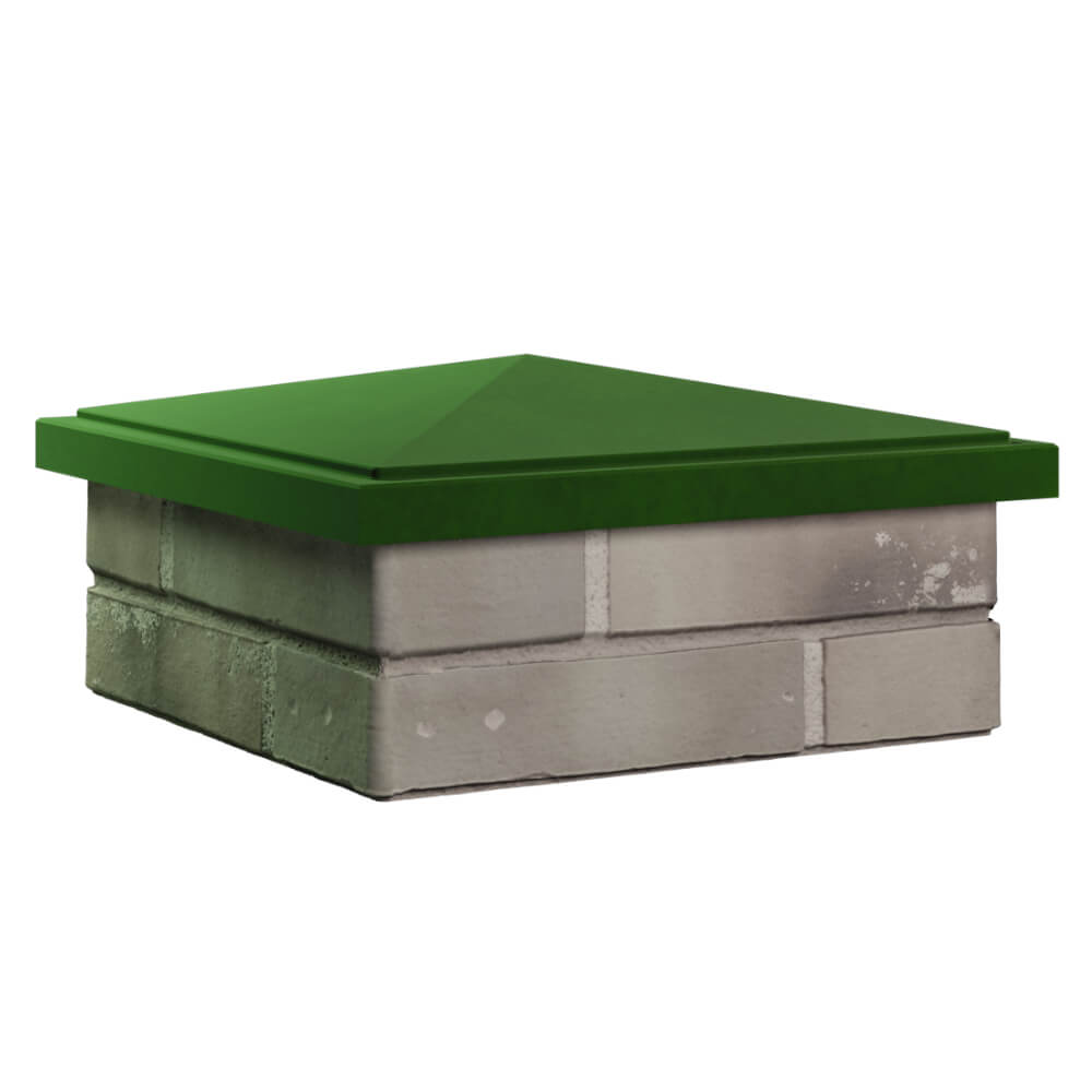 Колпак Zking БонаМоно Зеленый на столб 1.5х1.5 кирпича (385х385, 400х400мм) в Шахтах фото