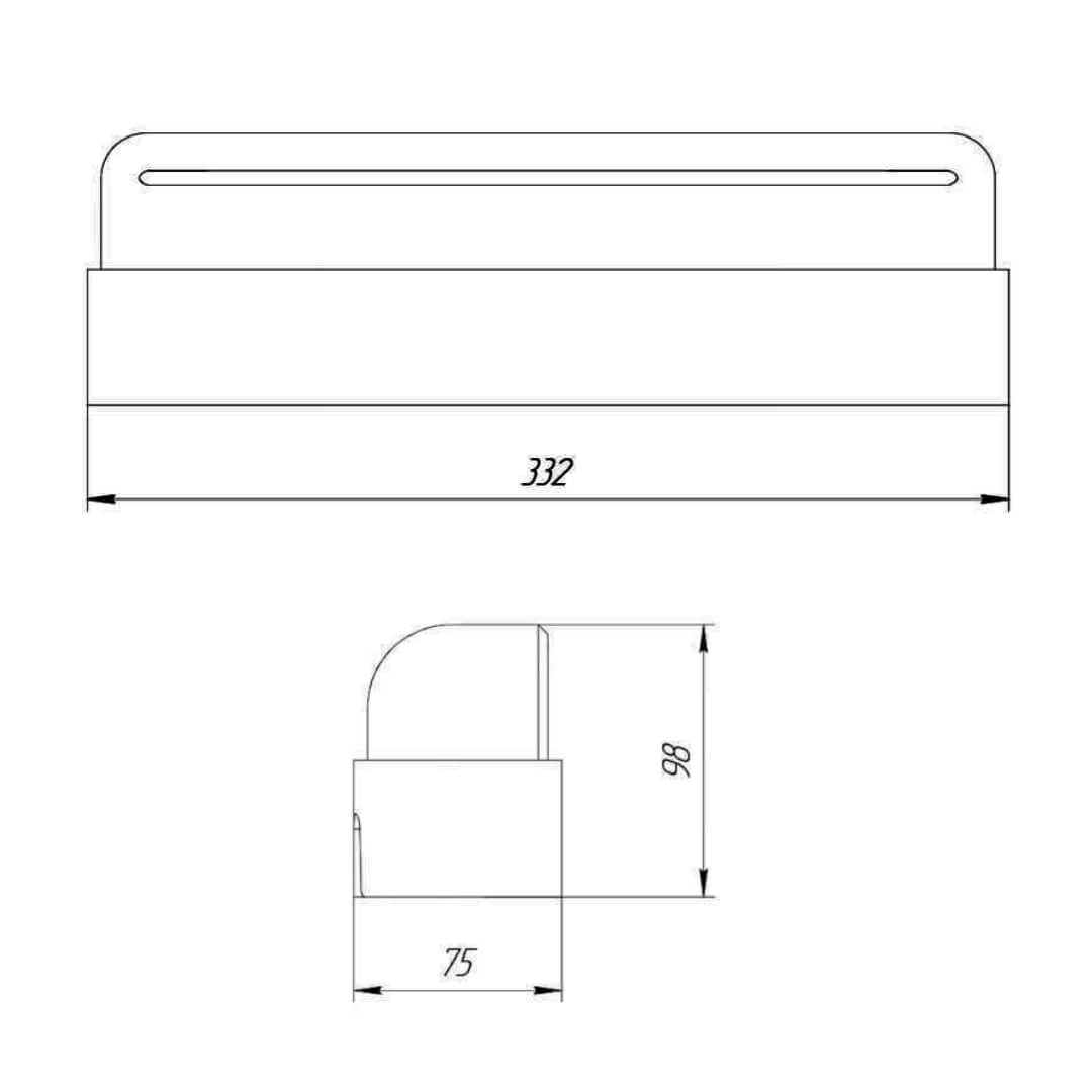 LED Светильник для шаговой плиты STONE Светлая Галька 330х75х98мм в Шахтах фото