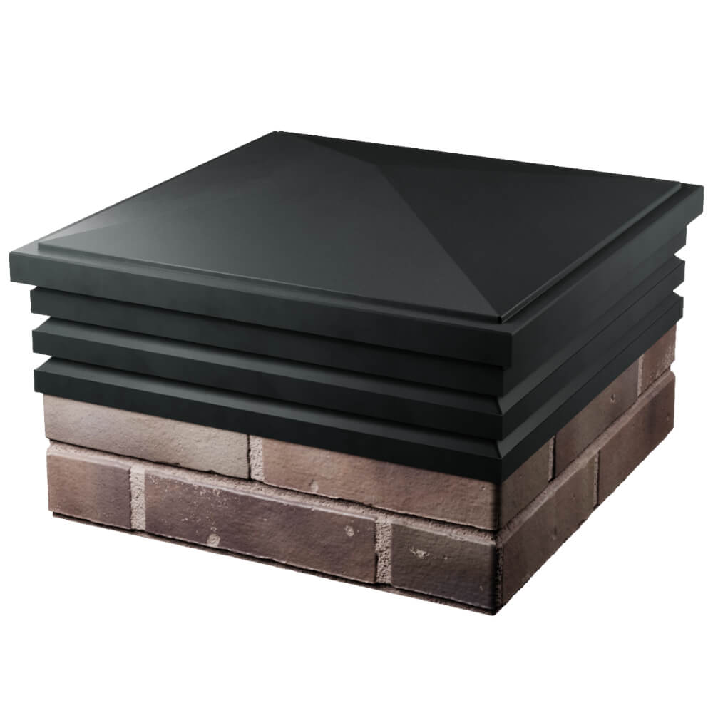 Колпак Zking Бона ХайТек Черный на столб 2х2 кирпича (513х513мм) в Шахтах фото