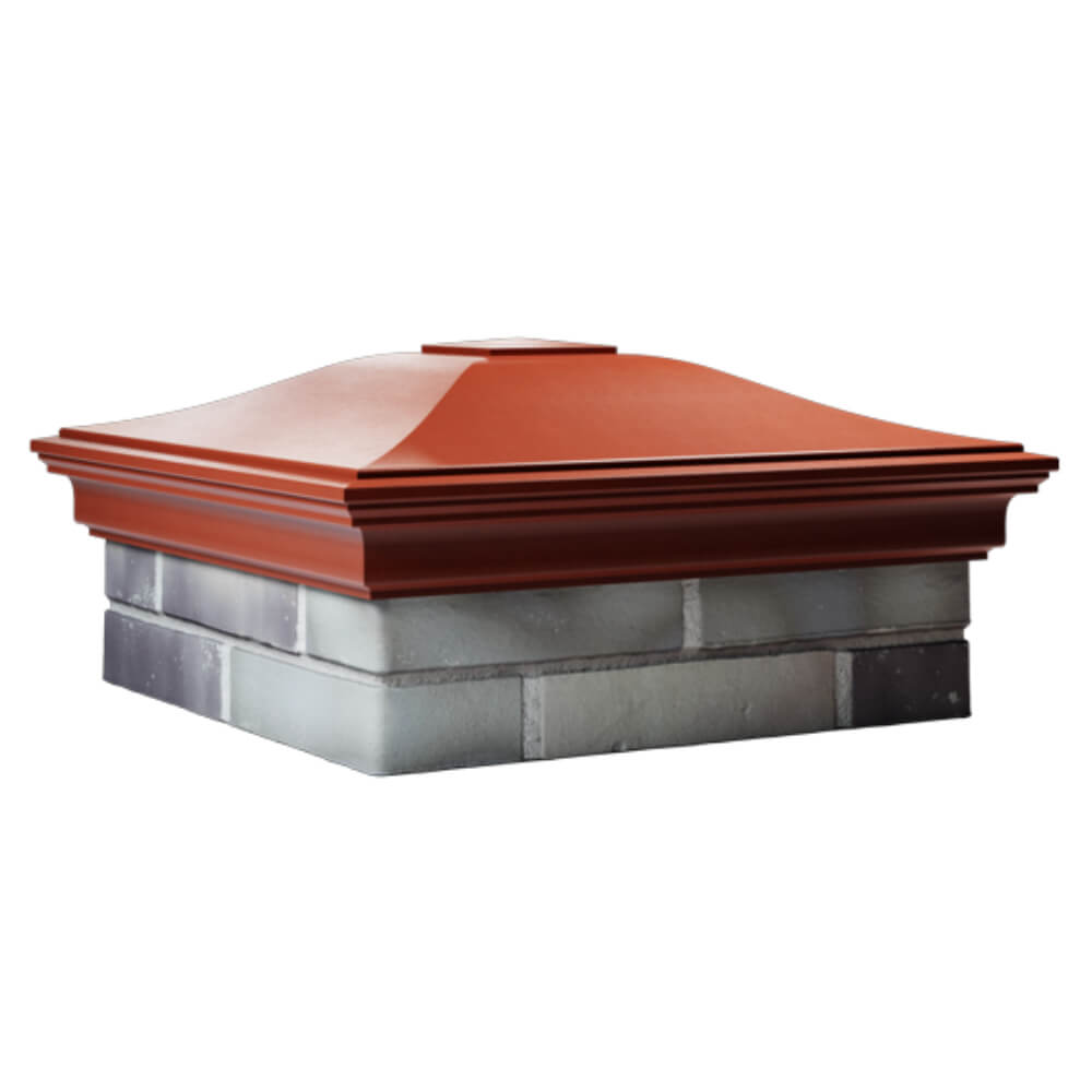 Колпак Zking Монблан Красный на столб 2х2 кирпича (515х515мм) в Шахтах фото