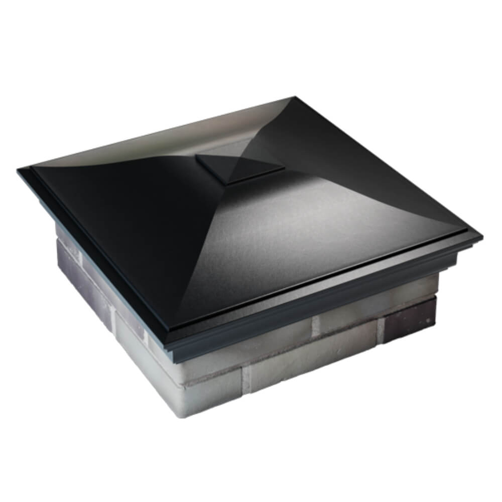 Колпак Zking Монблан Черный на столб 2х2 кирпича (515х515мм) Шахты фото