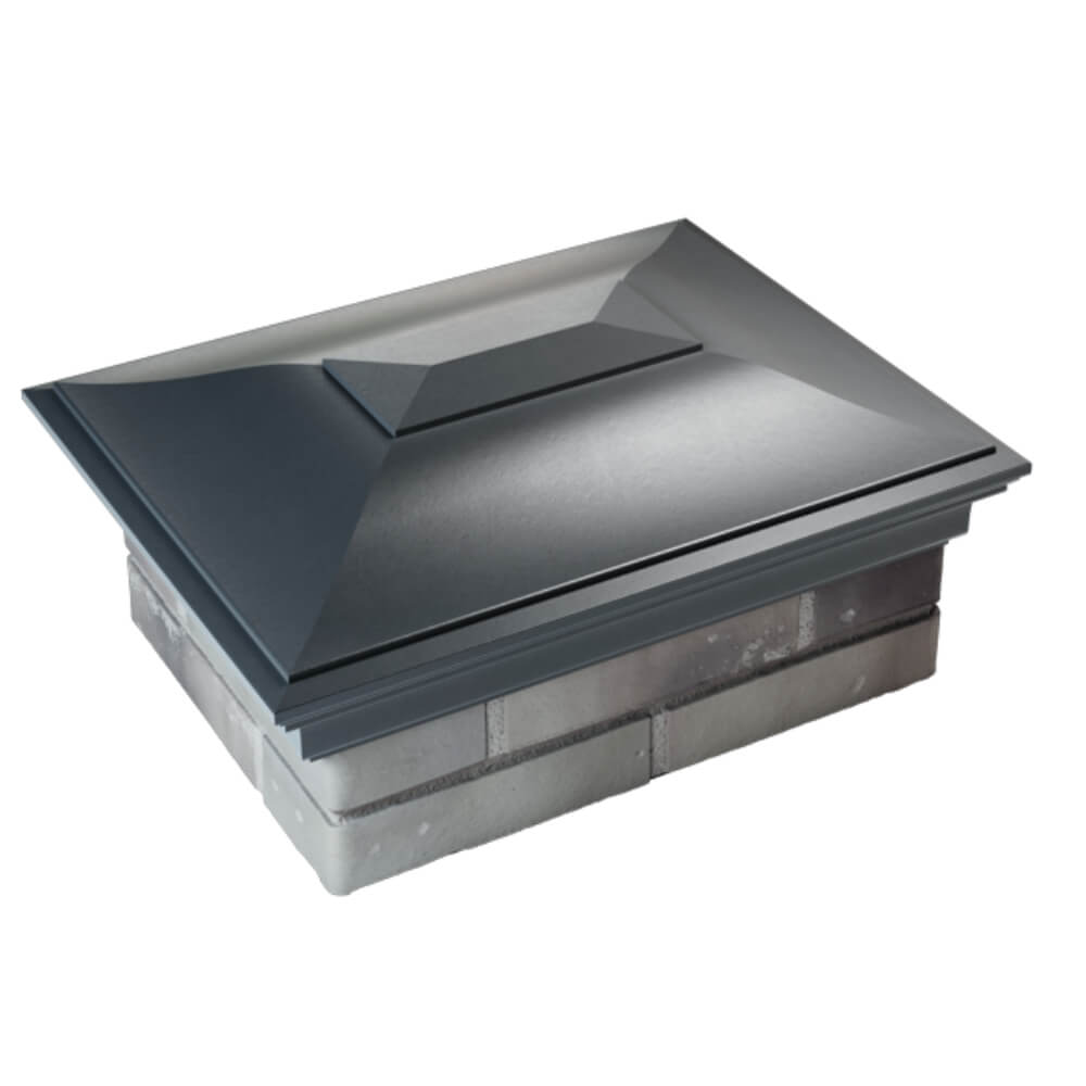 Колпак Zking Монблан Серый на столб 2х1.5 кирпича (515х385мм) Шахты фото