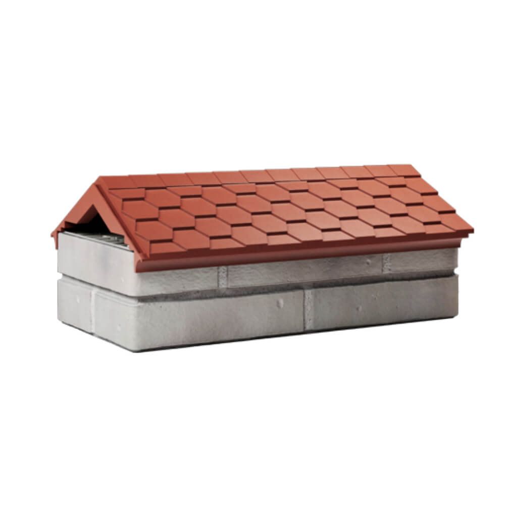 Парапет Zking Эверест Красный с посадкой на 1 кирпич (200/225/255мм) Шахты фото