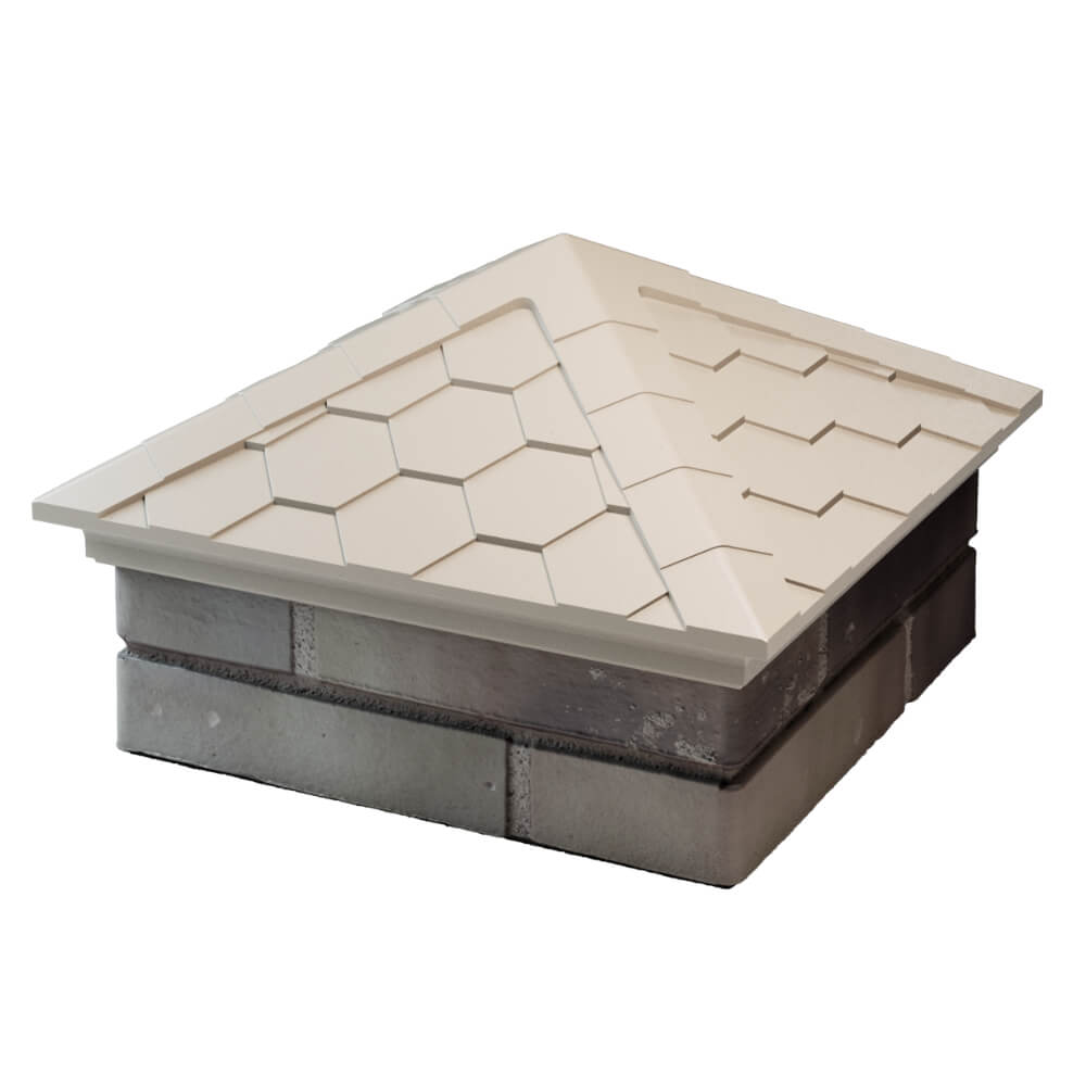 Колпак Zking Эверест Бежевый на столб 1.5х1.5 кирпича (390х390мм) в Шахтах фото