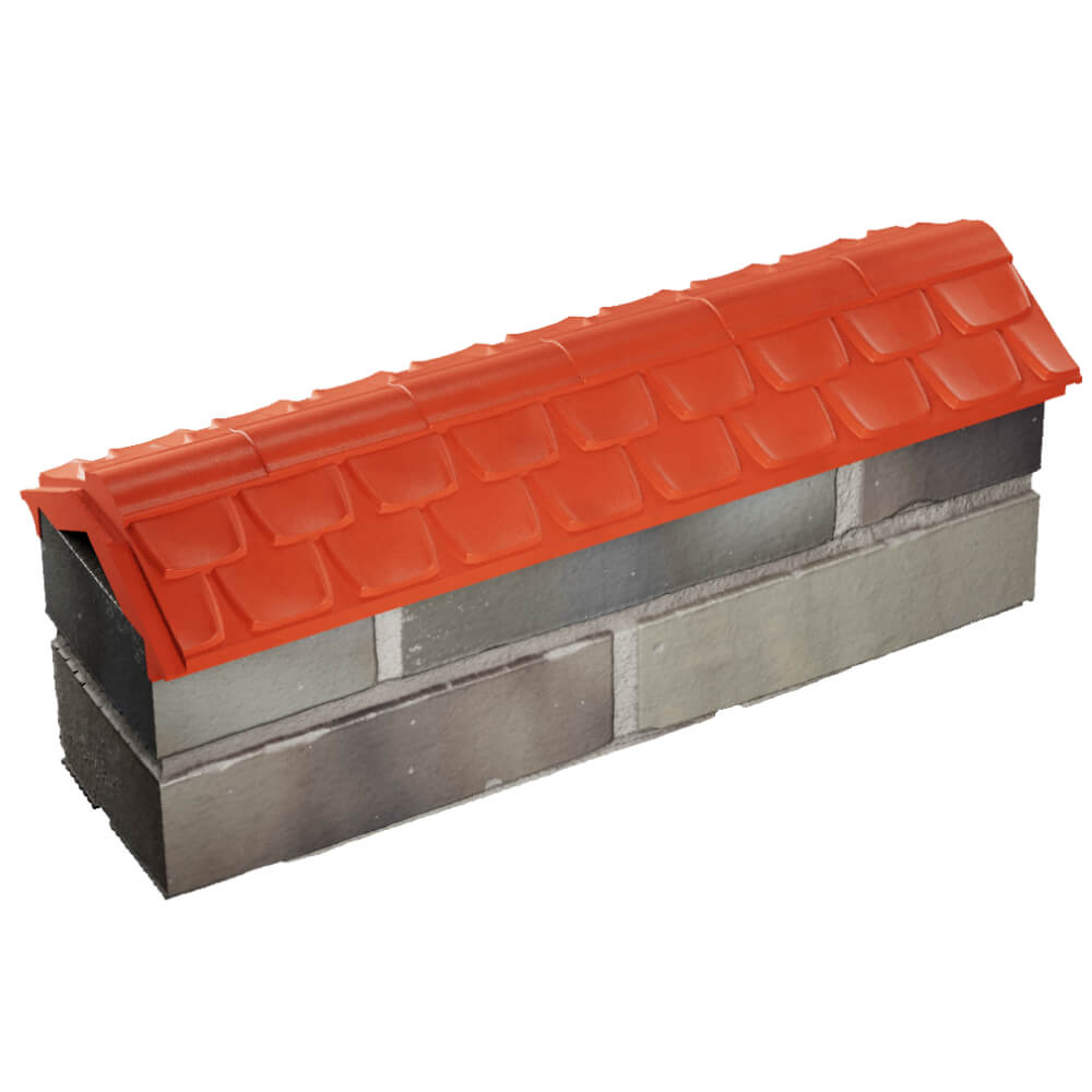 Парапет Zking Эльбрус Красный с посадкой на 0.5 кирпича (130мм) в Шахтах фото