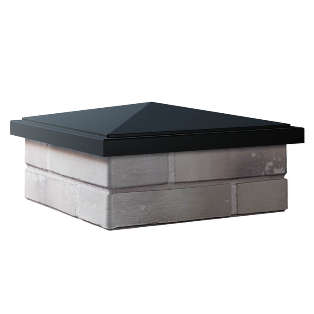 Колпак Zking БонаМоно Черный на столб 1.5х1.5 кирпича (385х385, 400х400мм) в Шахтах фото