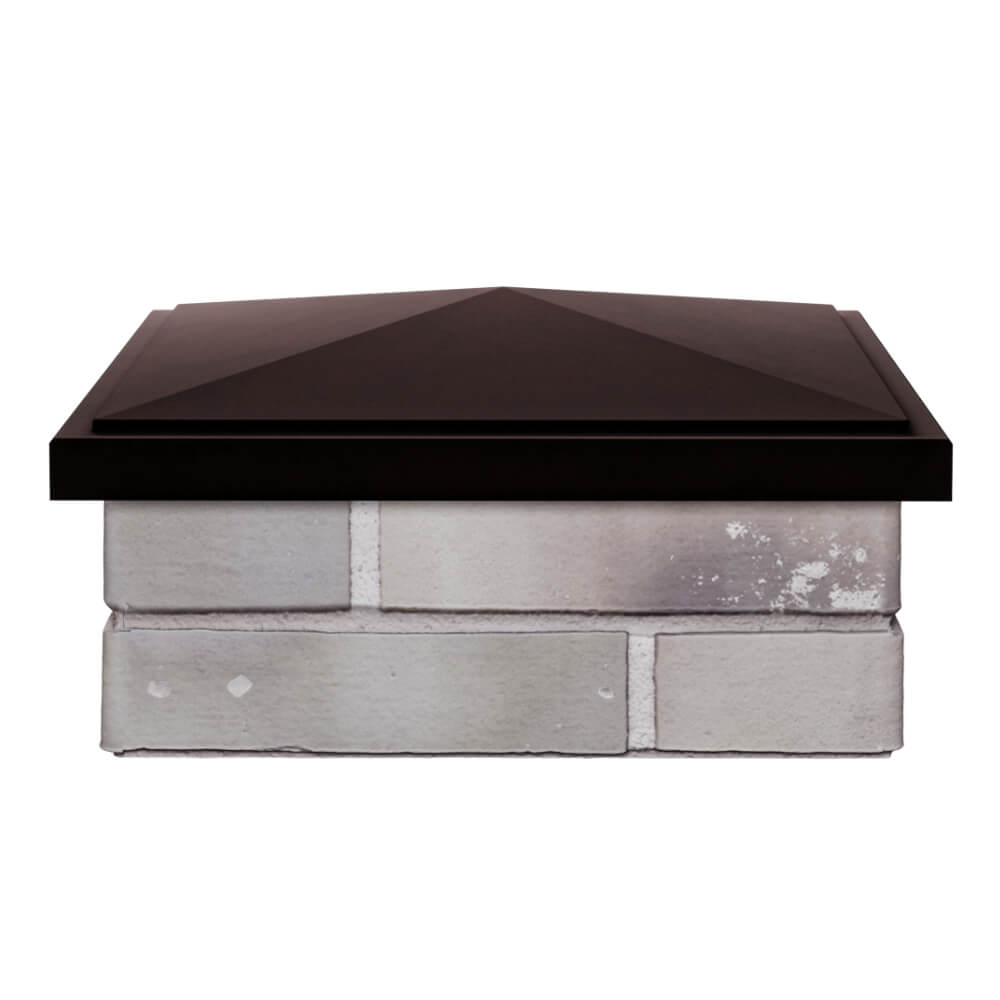 Колпак Zking БонаМоно Коричневый на столб 1.5х1.5 кирпича (385х385, 400х400мм) Шахты фото