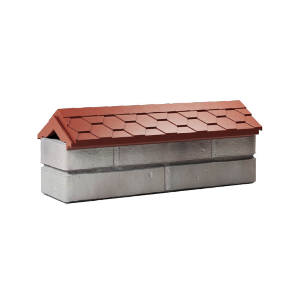 Парапет Zking Эверест Красный с посадкой на 0.5 кирпича (130мм) Шахты фото