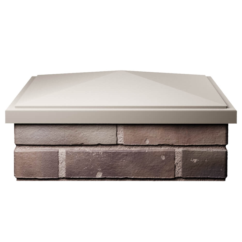 Колпак Zking БонаМоно Бежевый на столб 2х2 кирпича (515х515, 530х530мм) Шахты фото