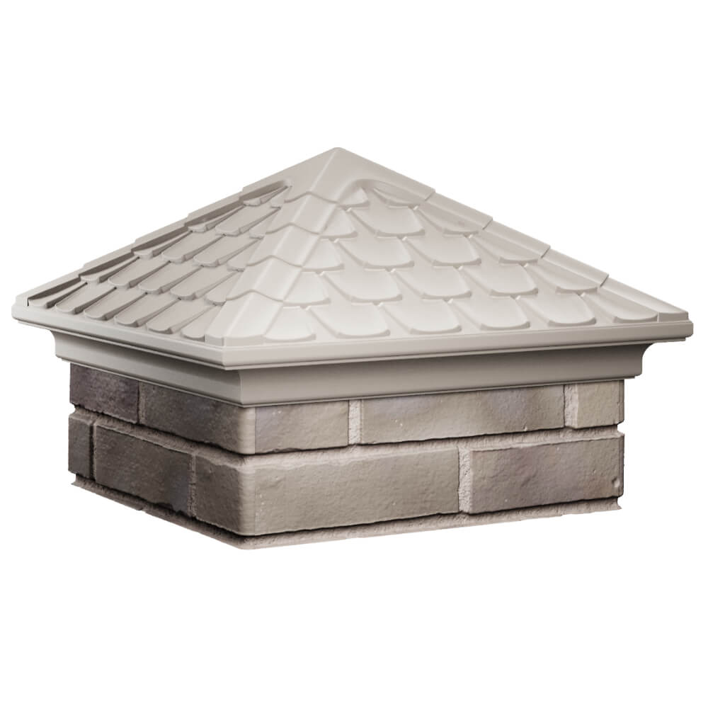 Колпак Zking Эльбрус Бежевый на столб 1.5х1.5 кирпича (385х385мм) в Шахтах фото