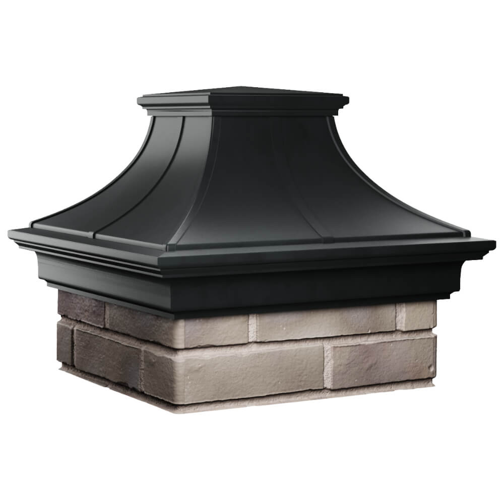 Колпак Zking Монблан Премиум Черный на столб 1.5х1.5 кирпича (385х385мм) в Шахтах фото