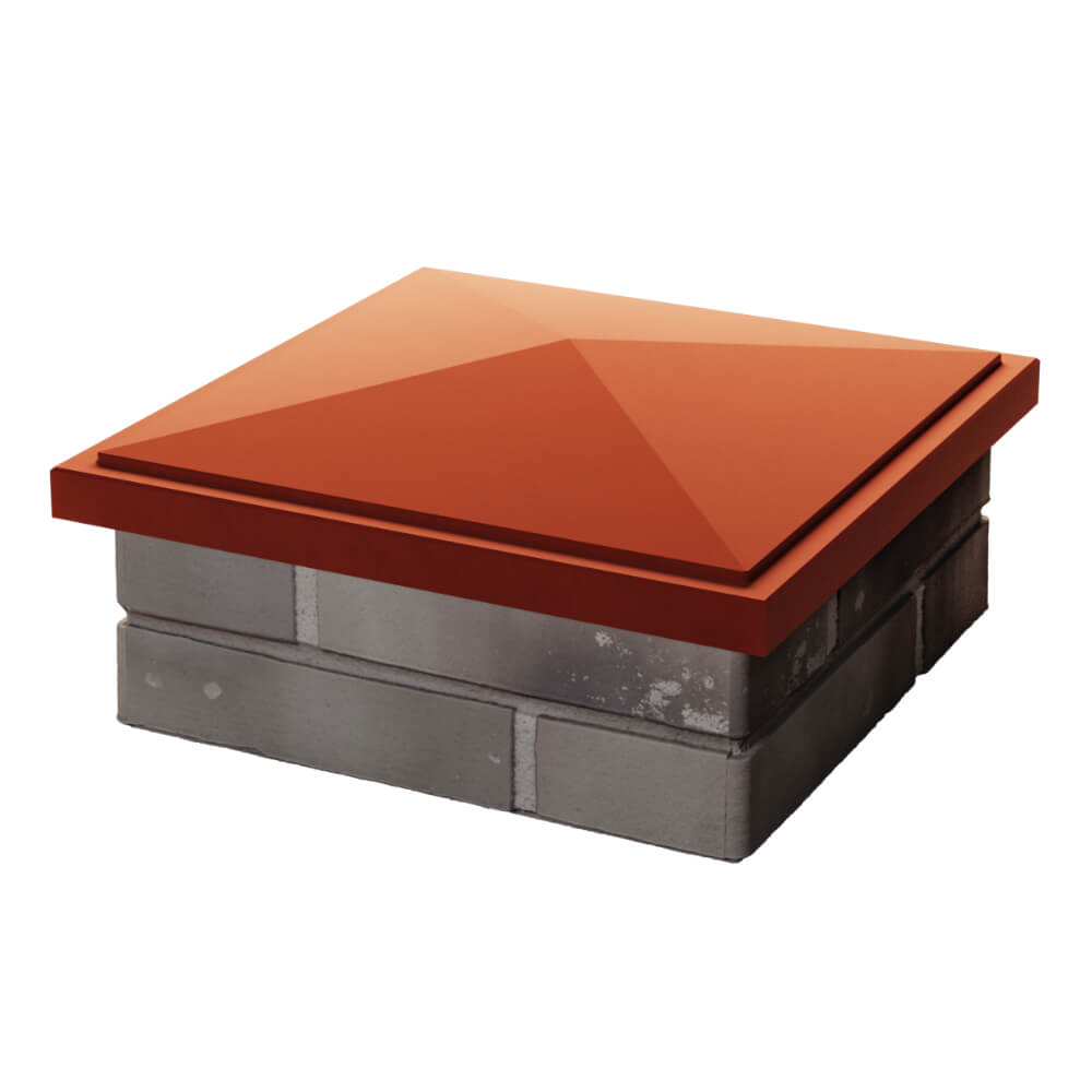 Колпак Zking БонаМоно Красный на столб 1.5х1.5 кирпича (385х385, 400х400мм) в Шахтах фото