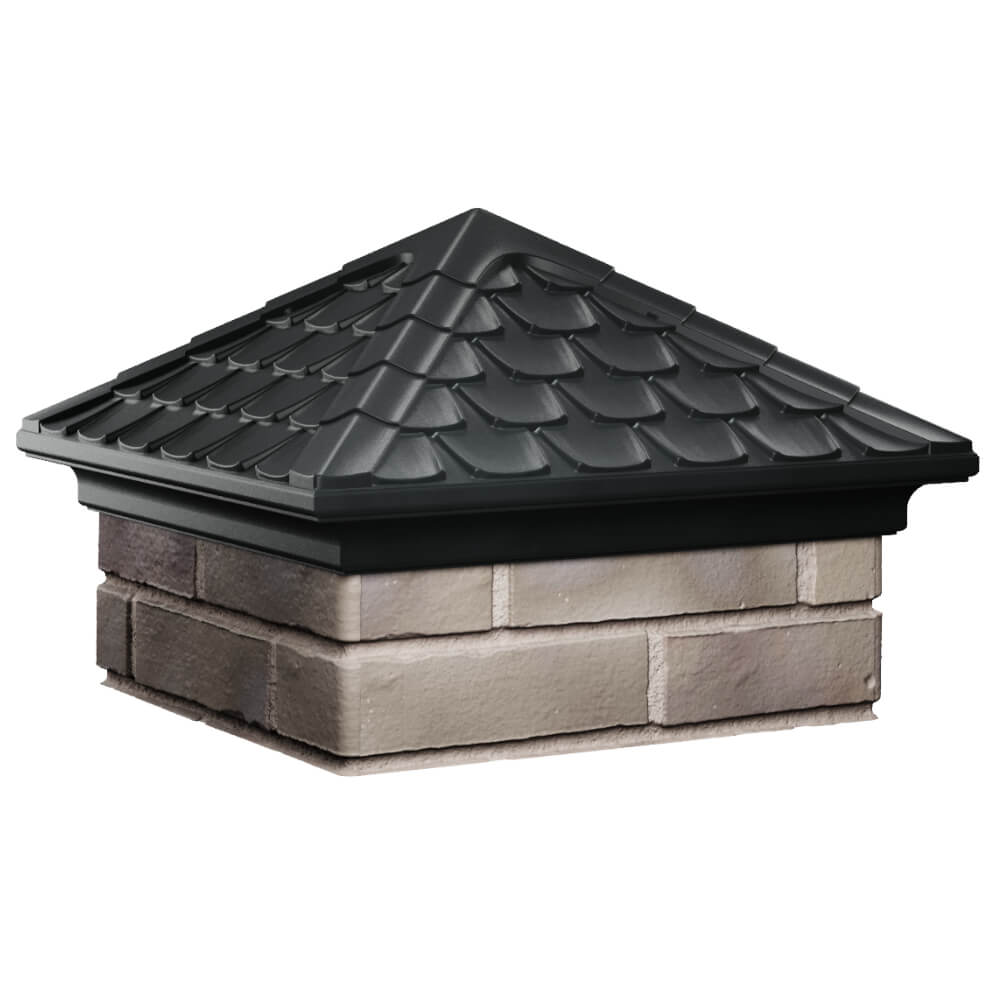 Колпак Zking Эльбрус Черный на столб 1.5х1.5 кирпича (385х385мм) в Шахтах фото