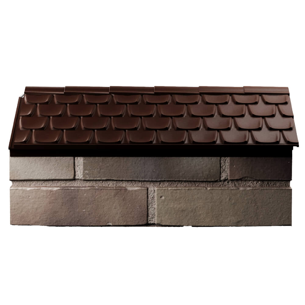 Парапет Zking Эльбрус Коричневый с посадкой на 1 кирпич (255мм) в Шахтах фото