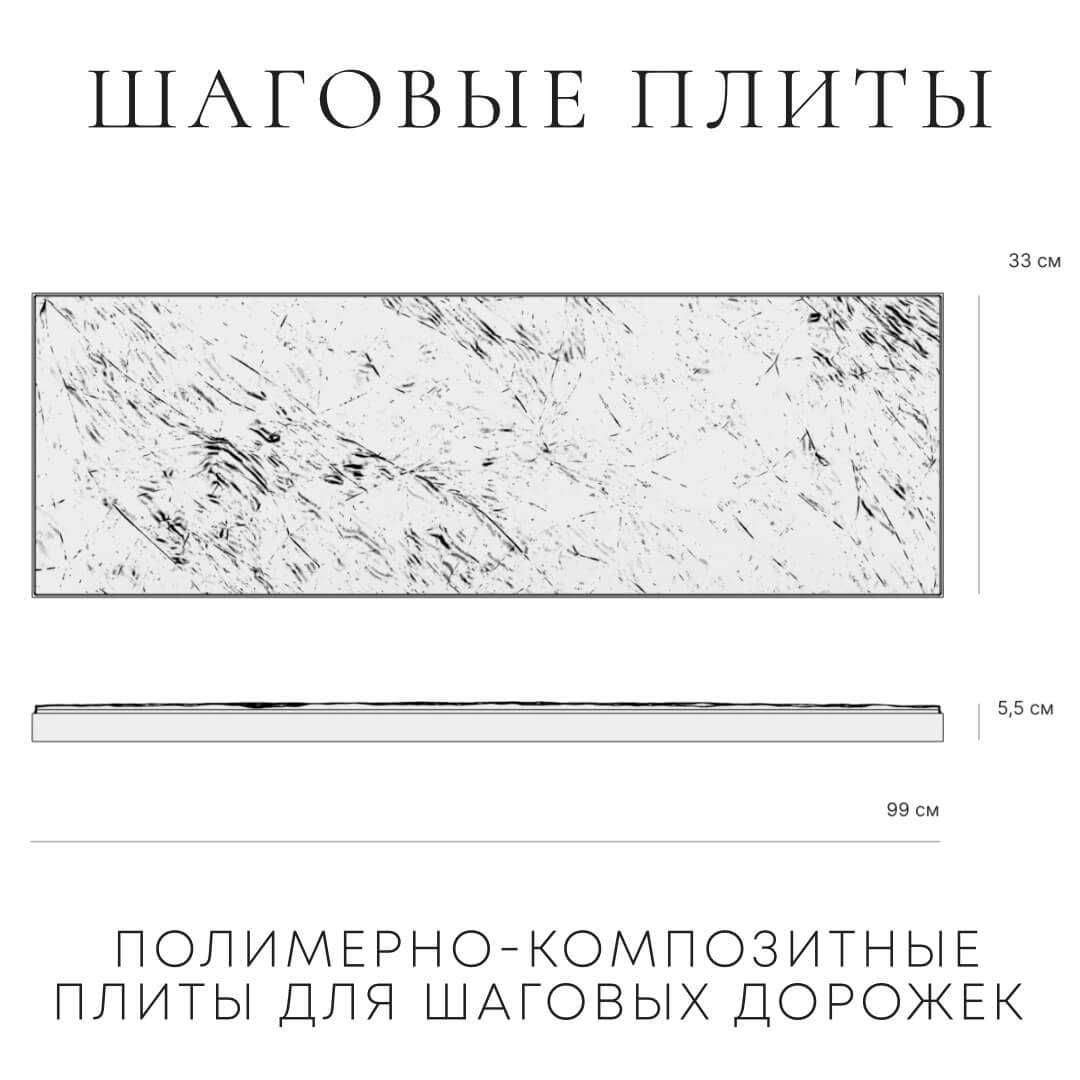 Шаговая плита STONE Графитовый Серый 990х330х55мм в Шахтах фото