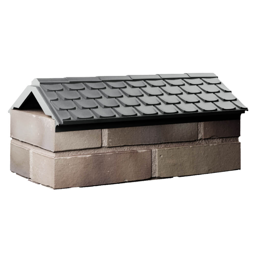 Парапет Zking Эльбрус Серый с посадкой на 1 кирпич (255мм) Шахты фото