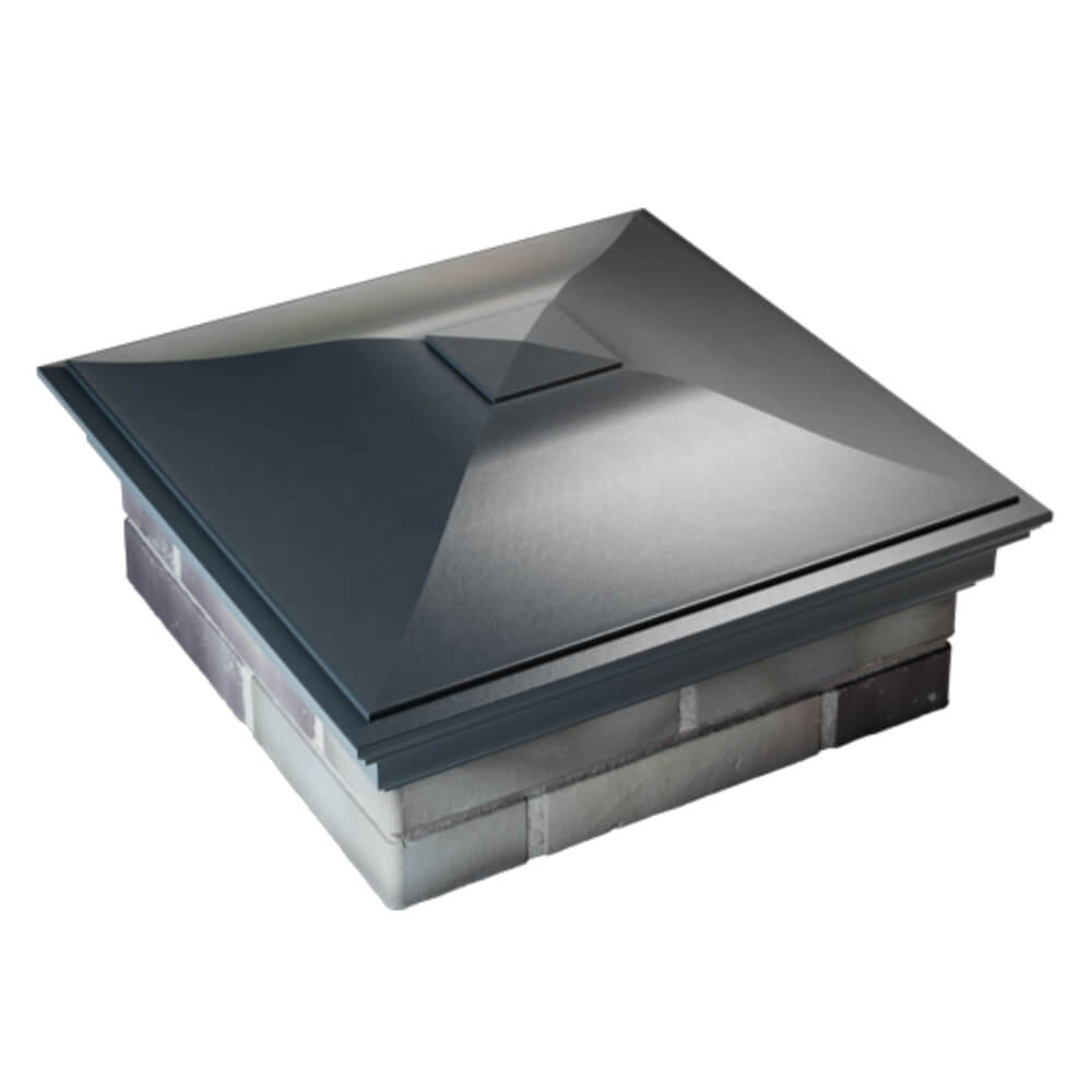 Колпак Zking Монблан Серый на столб 2х2 кирпича (515х515мм) Шахты фото