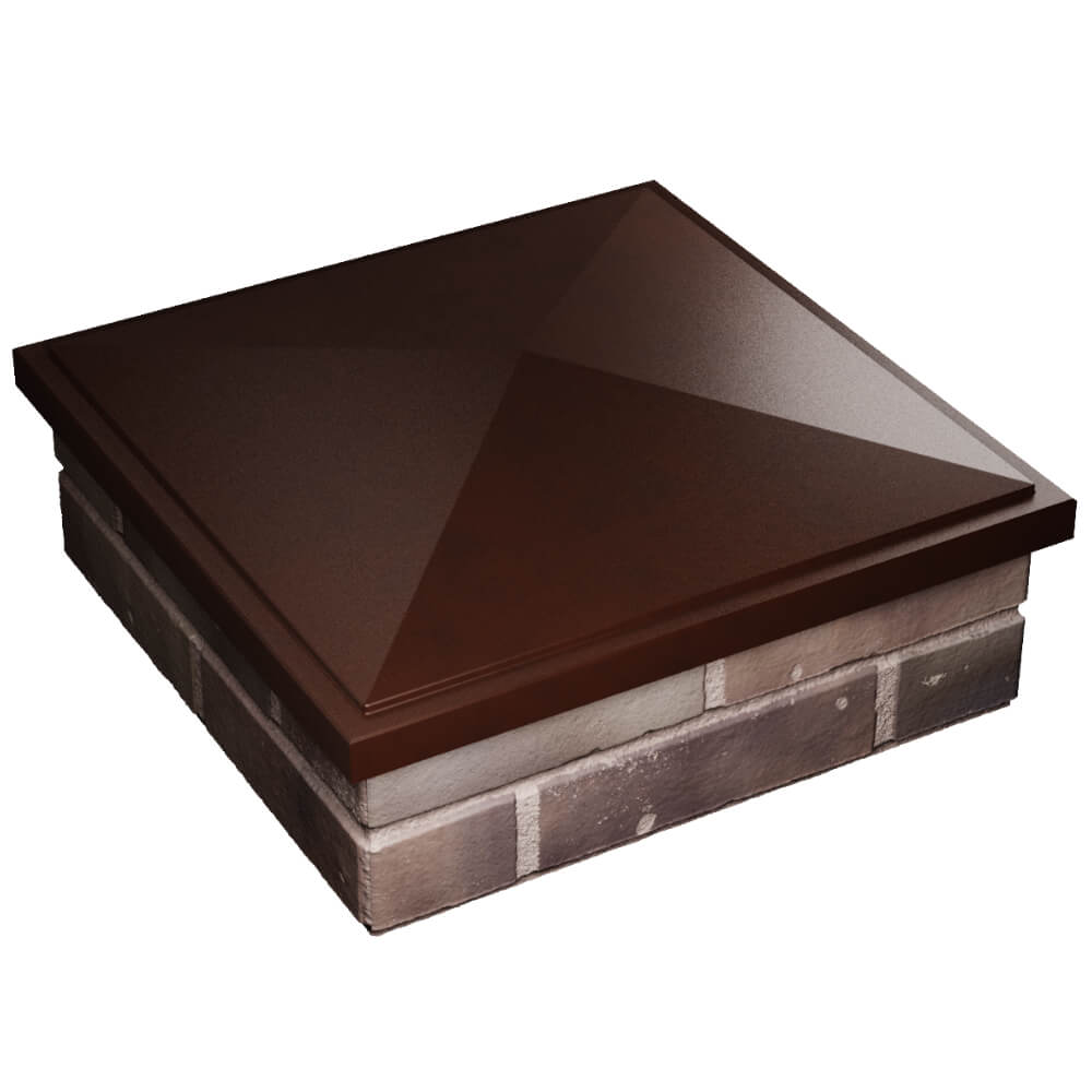 Колпак Zking БонаМоно Коричневый на столб 2х2 кирпича (515х515, 530х530мм) в Шахтах фото