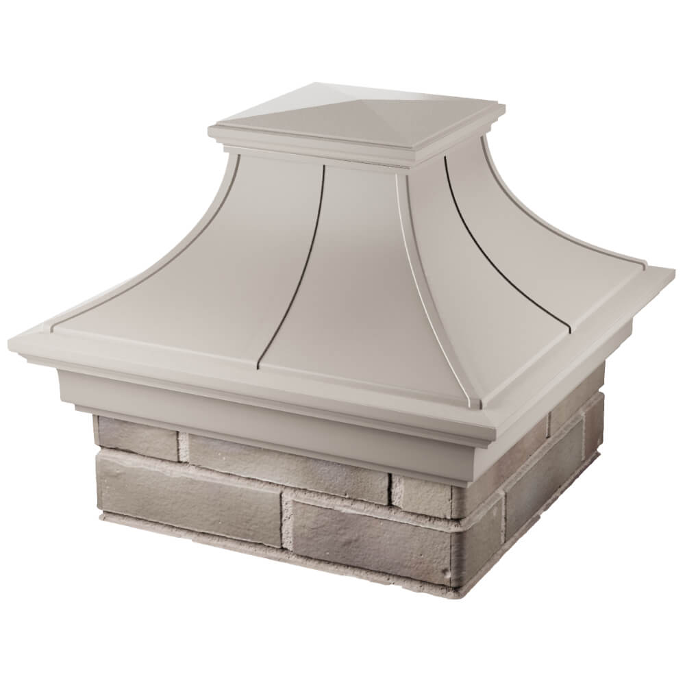 Колпак Zking Монблан Премиум Бежевый на столб 1.5х1.5 кирпича (385х385мм) в Шахтах фото