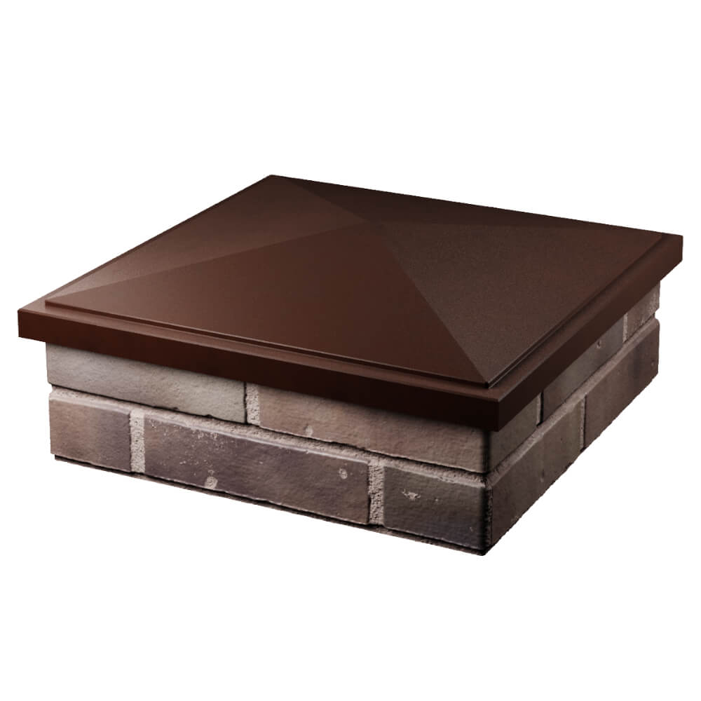 Колпак Zking БонаМоно Коричневый на столб 2х2 кирпича (515х515, 530х530мм) в Шахтах фото