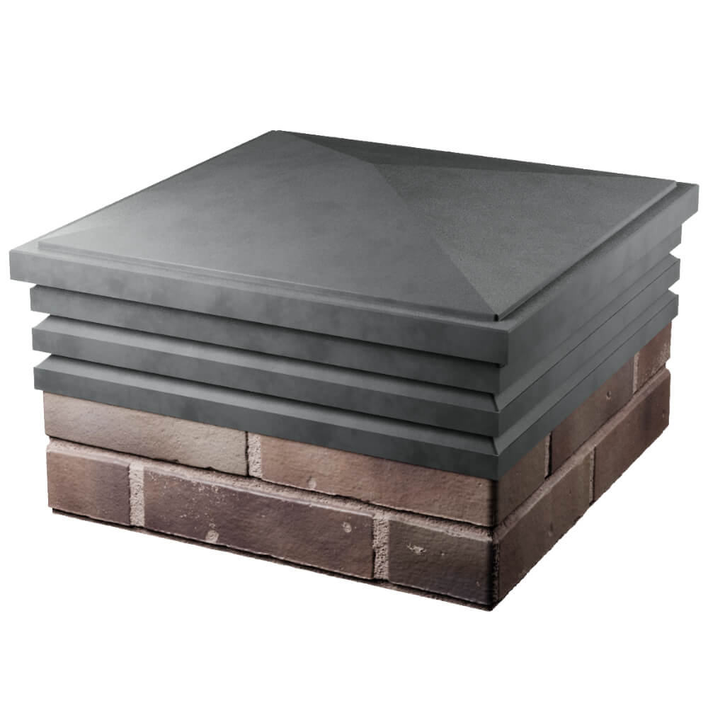 Колпак Zking Бона ХайТек Серый на столб 2х2 кирпича (513х513мм) в Шахтах фото