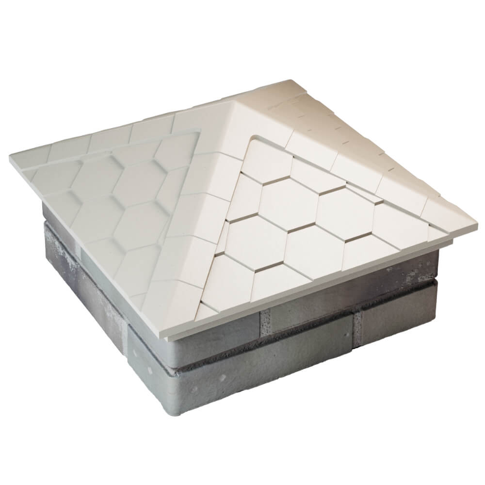 Колпак Zking Эверест Бежевый на столб 1.5х1.5 кирпича (390х390мм) в Шахтах фото