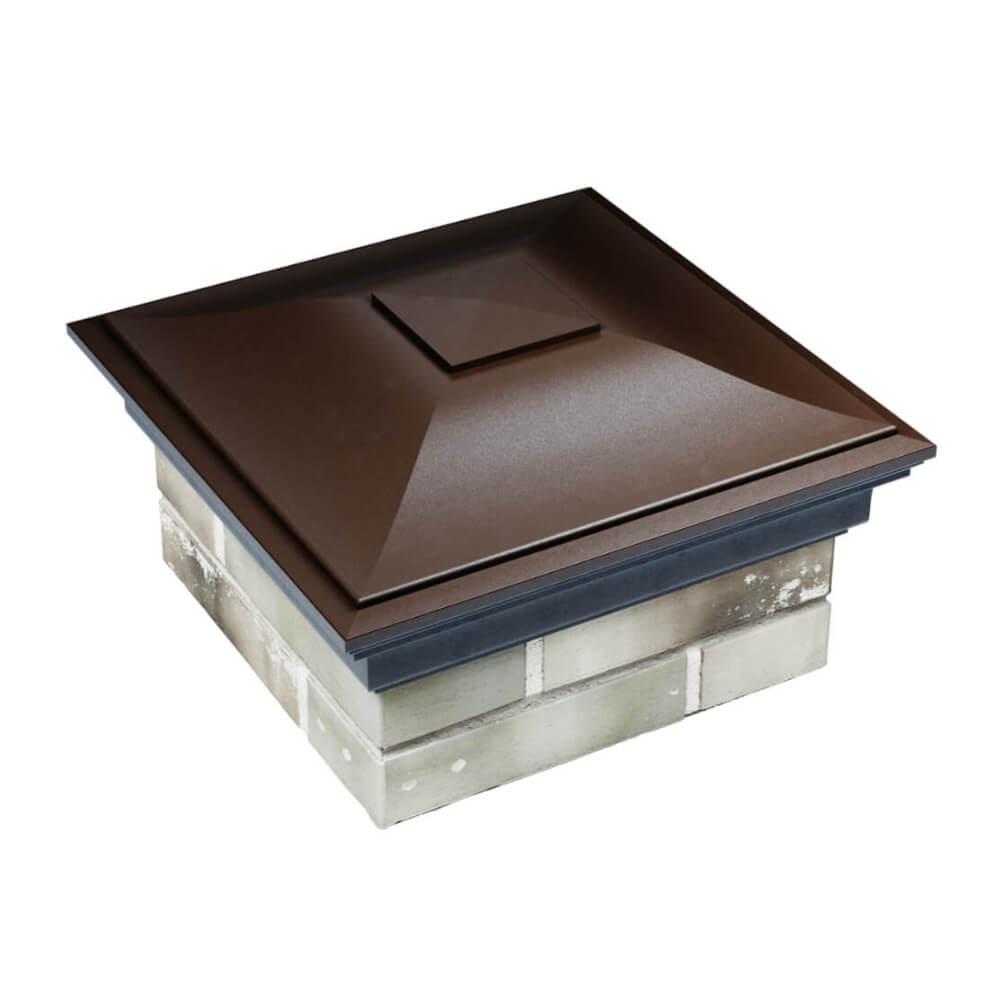 Колпак Zking Монблан Коричневый на столб 1.5х1.5 еврокирпича 0.7НФ (355х355мм) в Шахтах фото