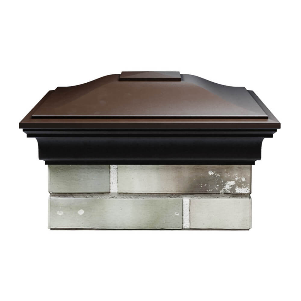 Колпак Zking Монблан Коричневый на столб 1.5х1.5 еврокирпича 0.7НФ (355х355мм) Шахты фото