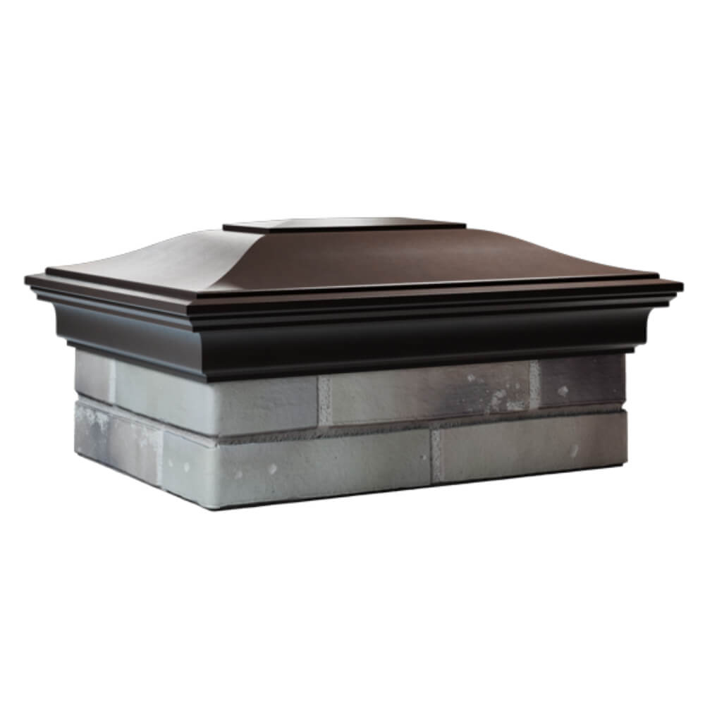 Колпак Zking Монблан Коричневый на столб 2х1.5 кирпича (515х385мм) в Шахтах фото