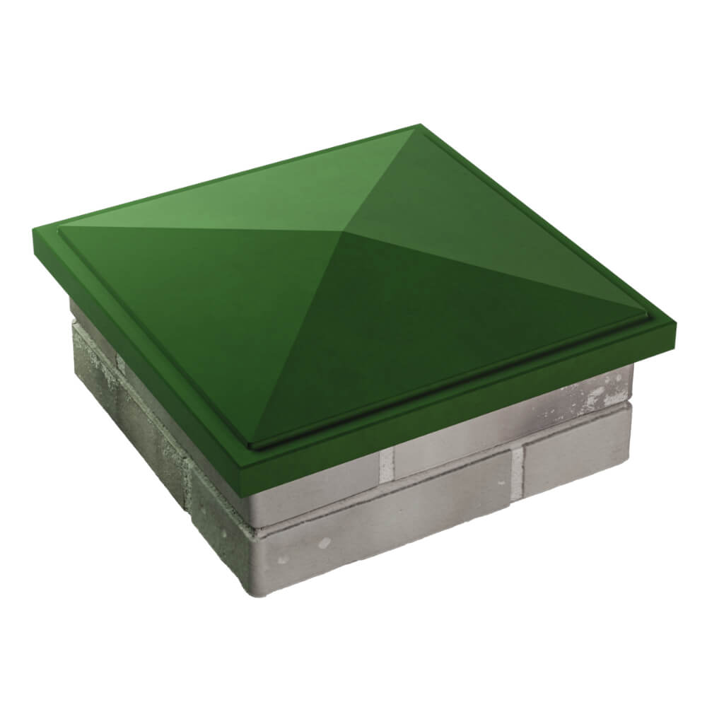 Колпак Zking БонаМоно Зеленый на столб 1.5х1.5 кирпича (385х385, 400х400мм) в Шахтах фото