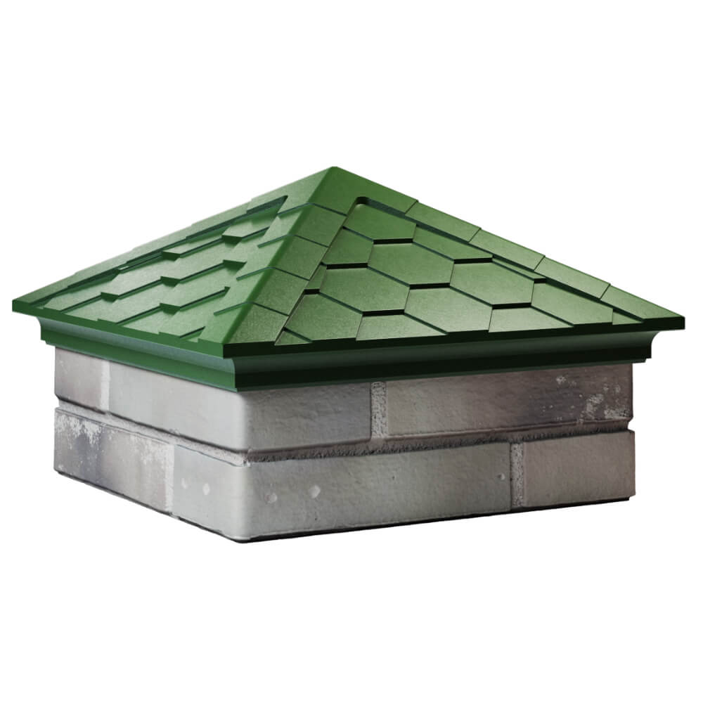 Колпак Zking Эверест Зеленый на столб 1.5х1.5 кирпича (390х390мм) в Шахтах фото