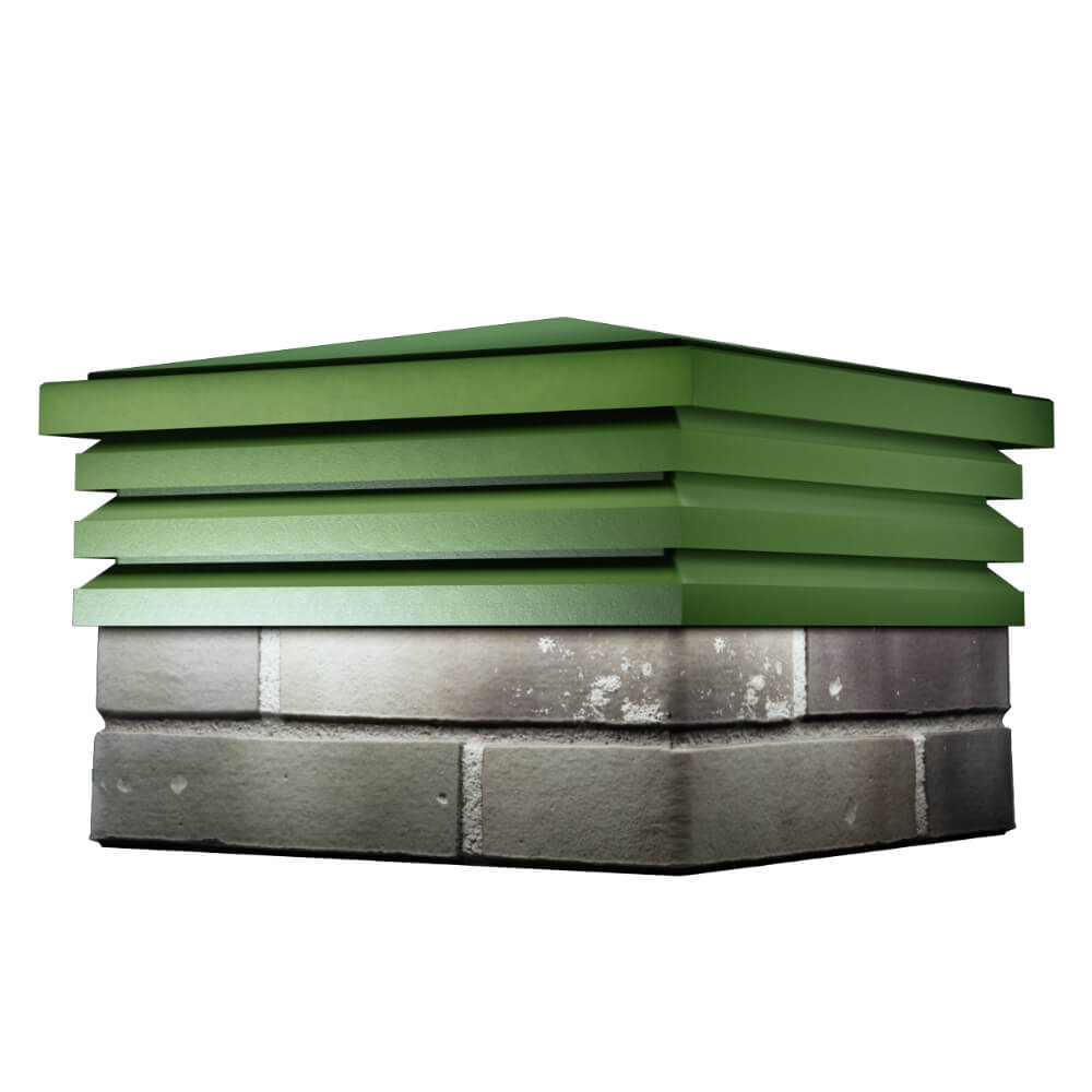 Колпак Zking Бона ХайТек Зеленый на столб 1.5х1.5 кирпича (385х385мм) в Шахтах фото